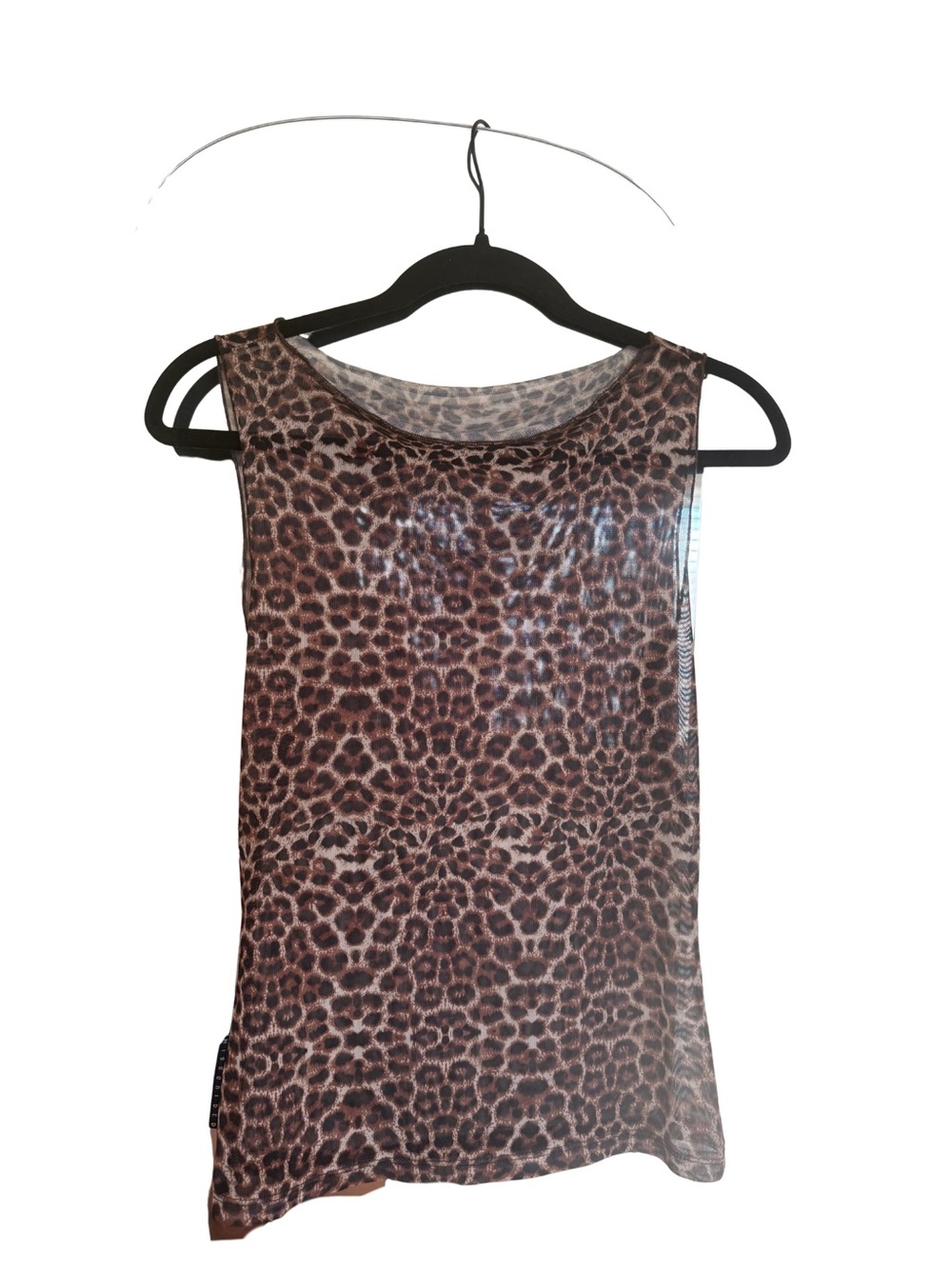 Missguided Leopard Print Mesh Tank Top